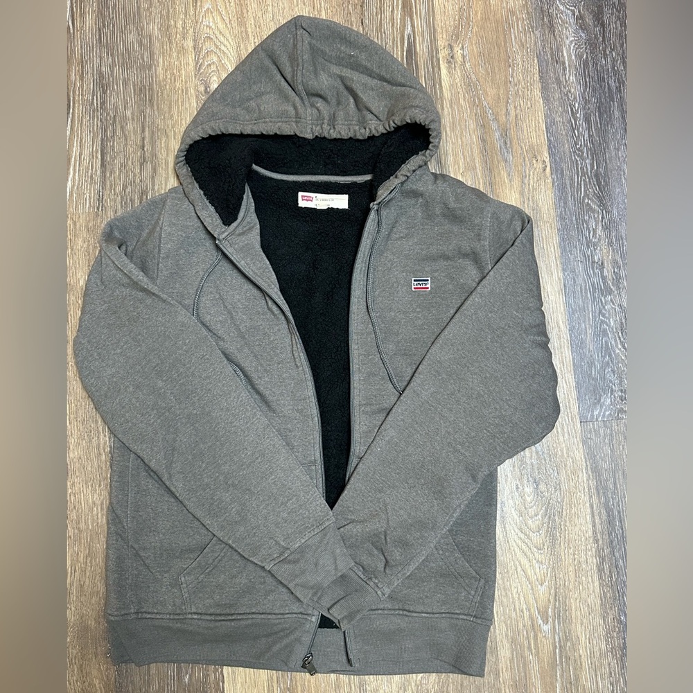 Levi’s Sherpa Lined Full Zip Hoodie - Mens M